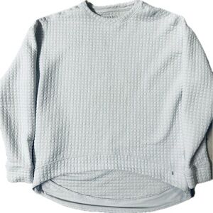 NOBULL Women’s White Waffle Knit Pullover Size M